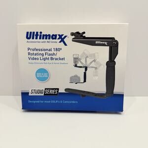 Ultimaxx Flash Bracket Grip Camera Flash Arm Holder Stand for Nikon Canon DSLR